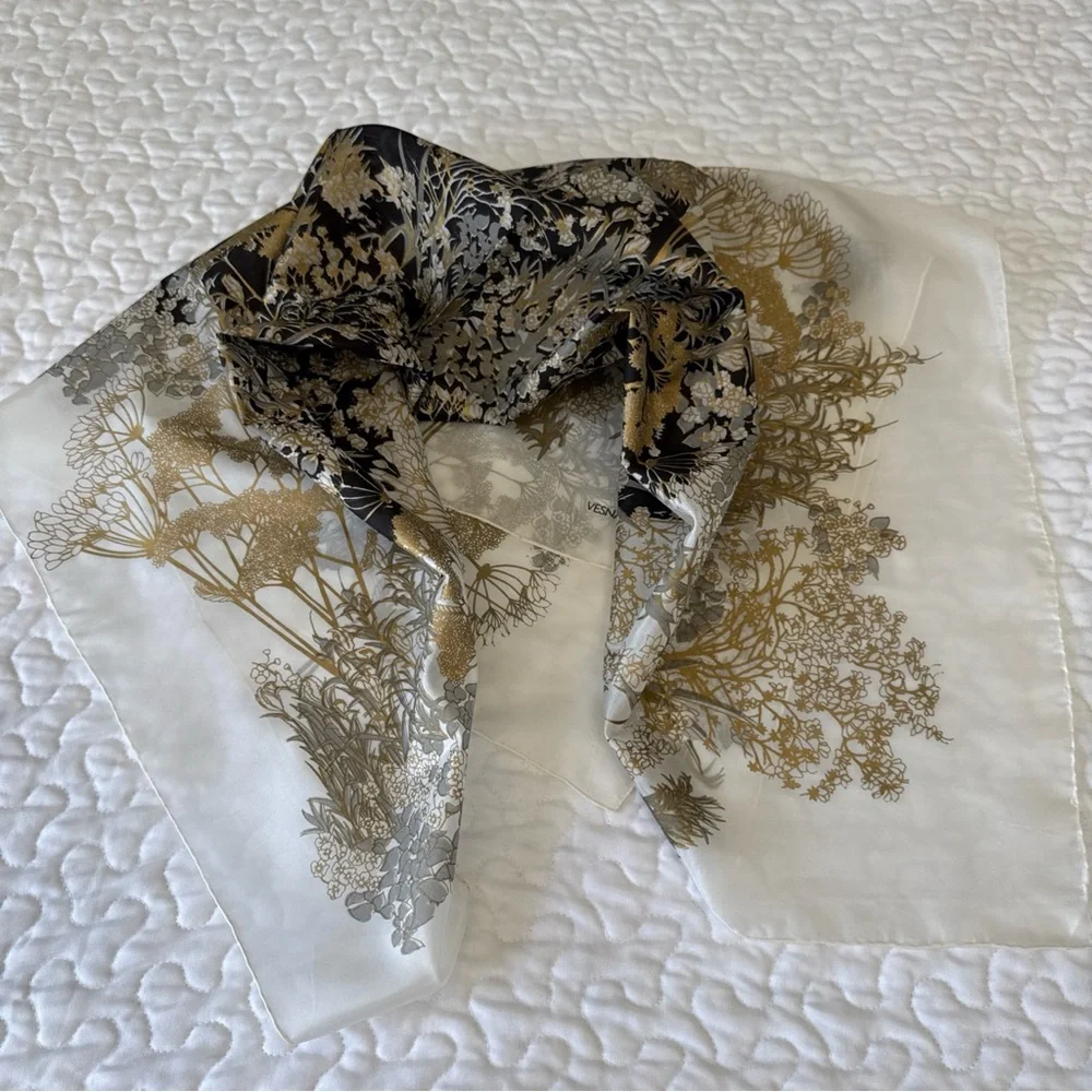 Vesna Handdruck Designer silk‎ shawl scarf 35